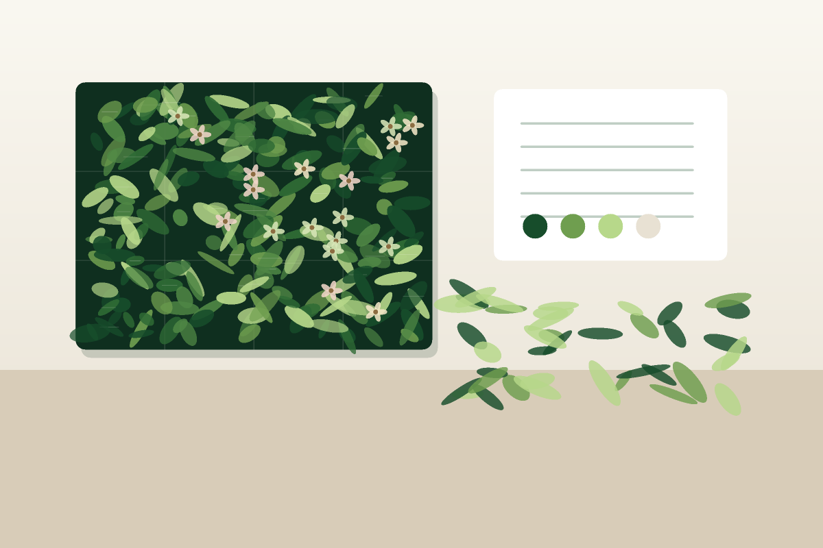 Custom artificial greenery planning