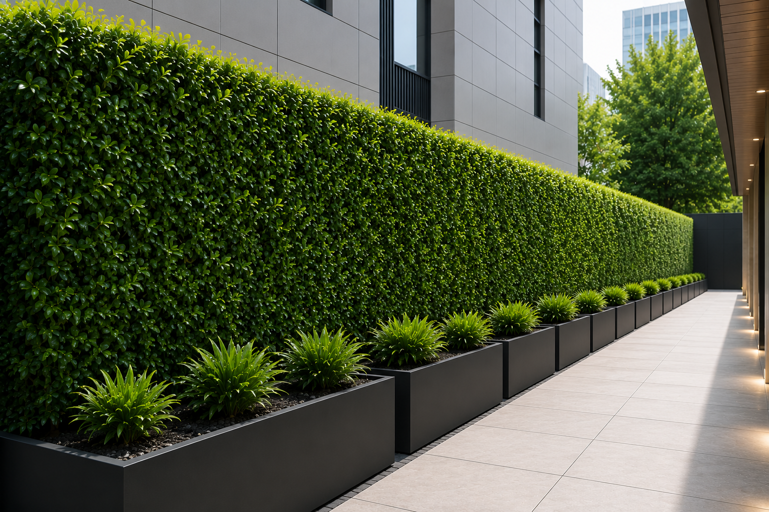 Artificial hedge panels for privacy screening and fencing